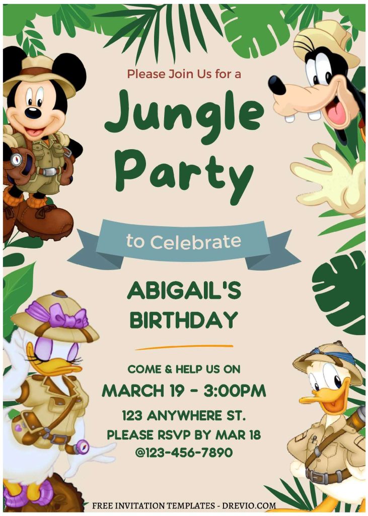 Mickey Mouse Safari B