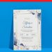 (Free Editable PDF) Perfectly Romantic Dusty Blue Floral Wedding Invitation Templates