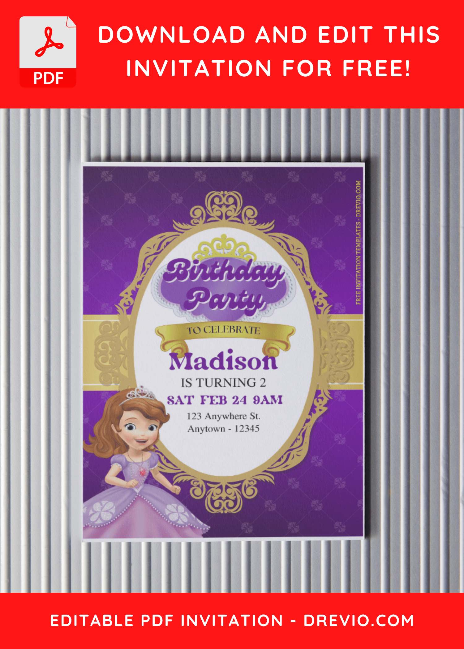 I Reworked My Old Sofia the First Invitation During PTA Night I Reworked My Old Sofia the First Invitation During PTA Night