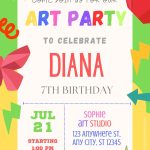 FREE Art & Craft Birthday Invitation Templates