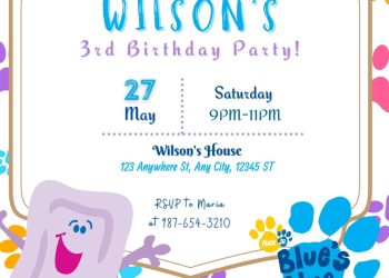 FREE Blue's Clues Birthday Invitation Templates