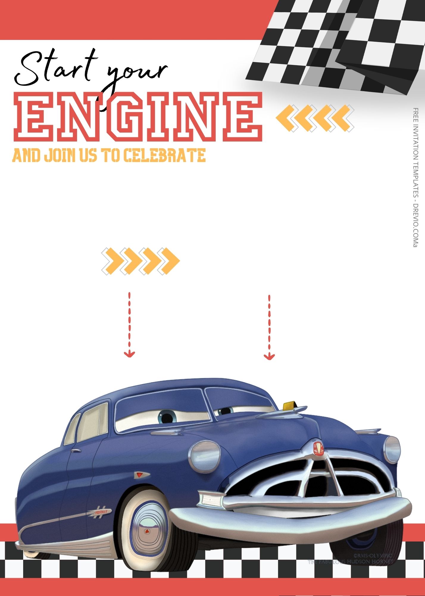 FREE Cars Birthday Invitation Templates