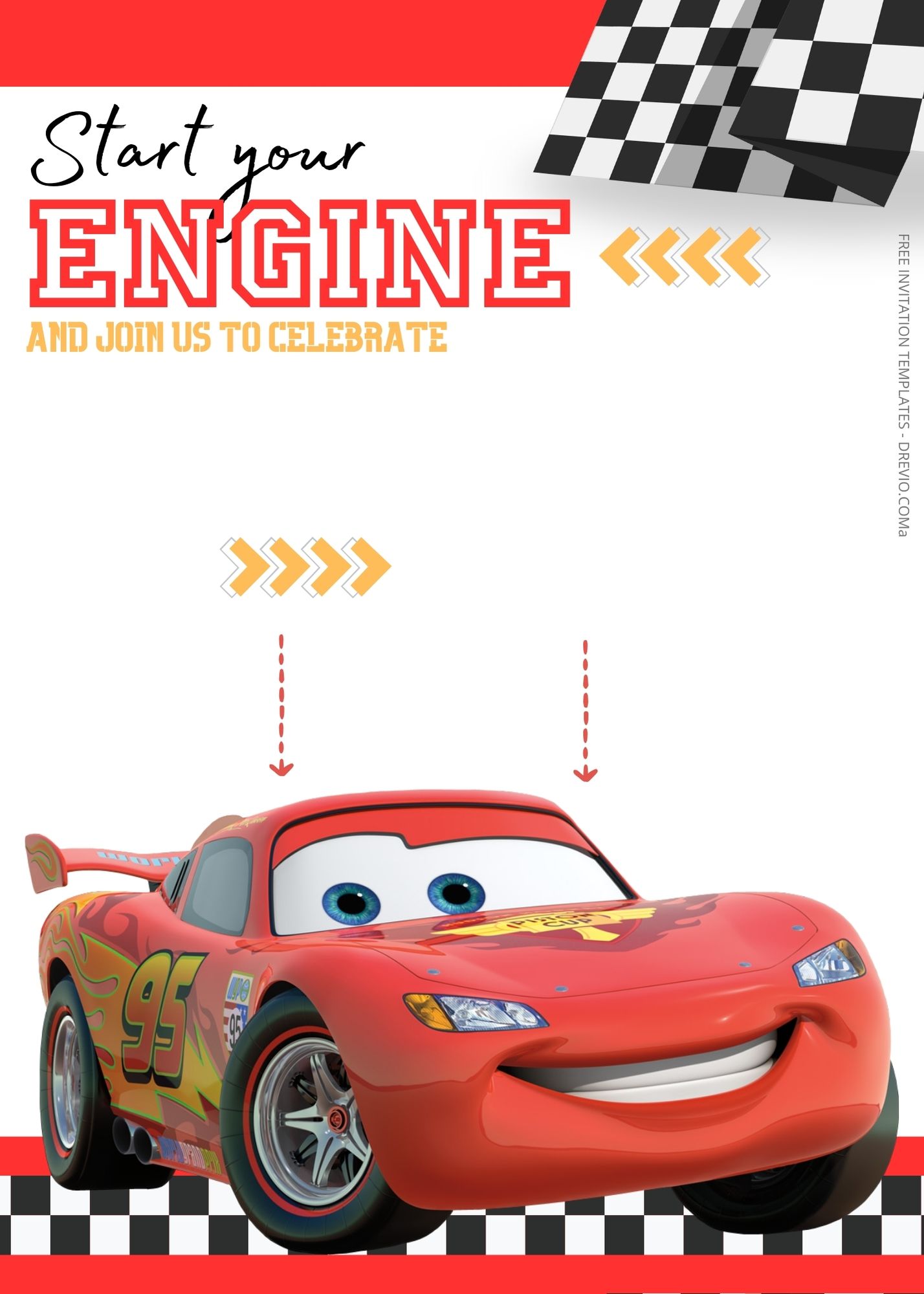 FREE Cars Birthday Invitation Templates