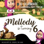 FREE Masha & The Bear Birthday Invitation Templates