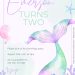 FREE Mermaid Tail Birthday Invitation Templates