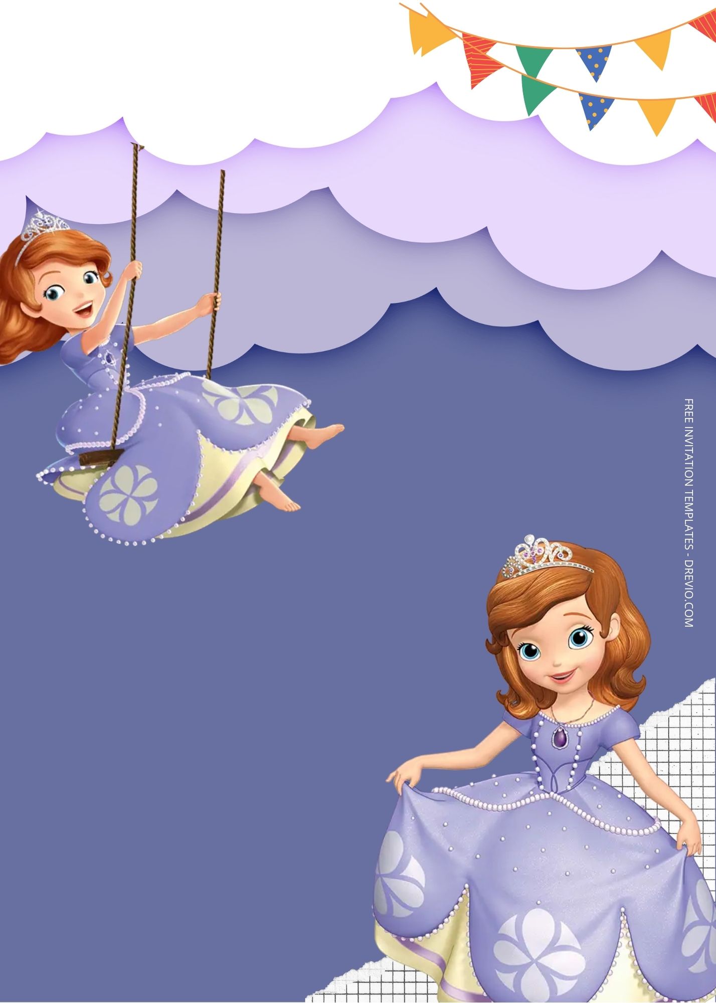 FREE Sofia The First Birthday Invitation Templates