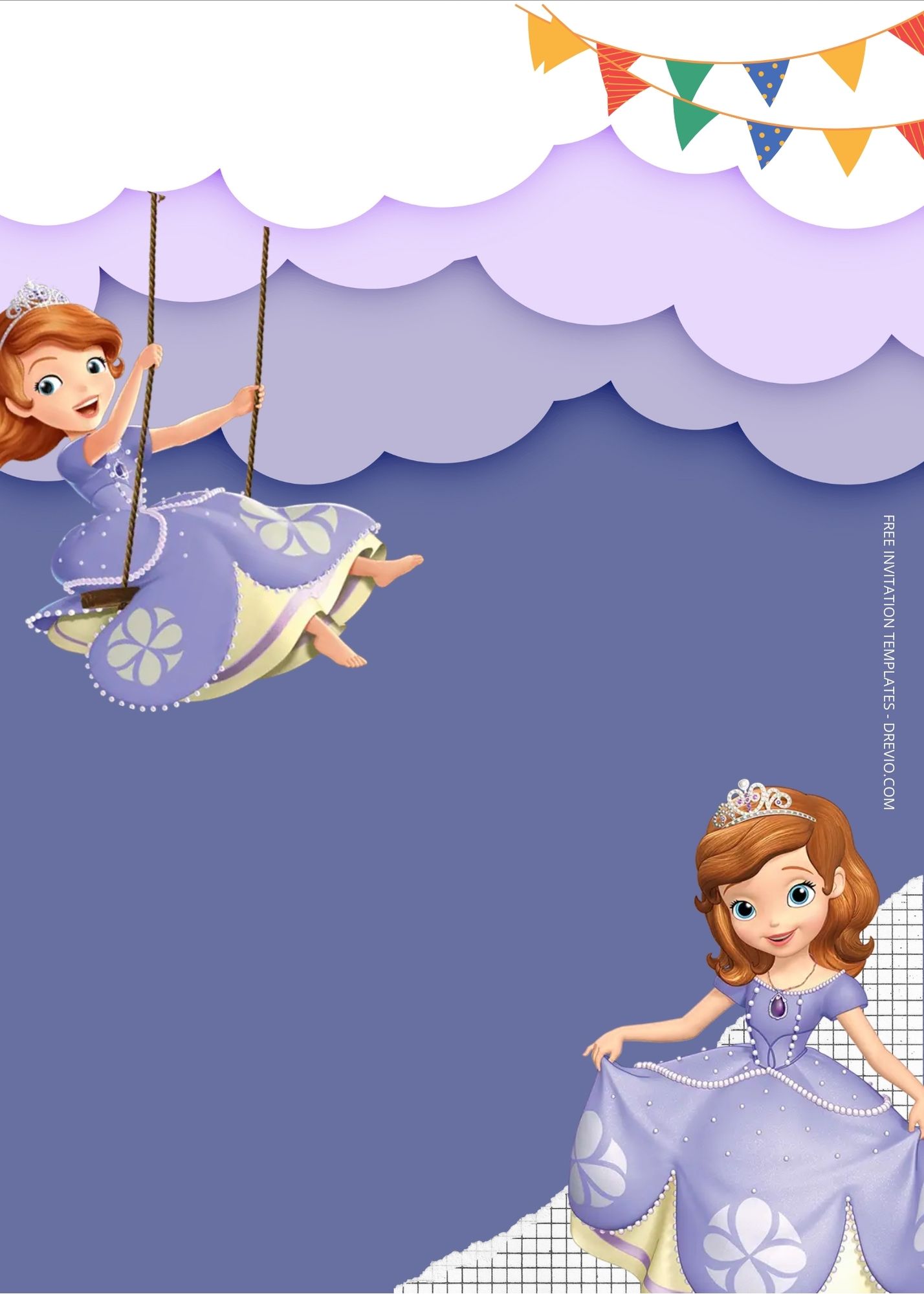 FREE Sofia The First Birthday Invitation Templates