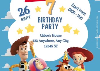 FREE Toy Story Birthday Invitation Templates