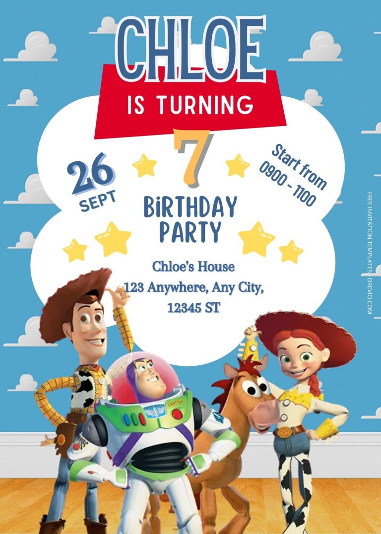 FREE Toy Story Birthday Invitation Templates