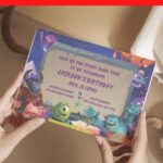 (Free Editable PDF) Shrieks And Giggles Monster Inc Birthday Invitation Templates