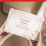 (Free Editable PDF) Celestial Cherry Blossom Wedding Invitation Templates