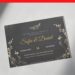 (Free Editable PDF) Golden Sparkle And Blooming Floral Wedding Invitation Templates F