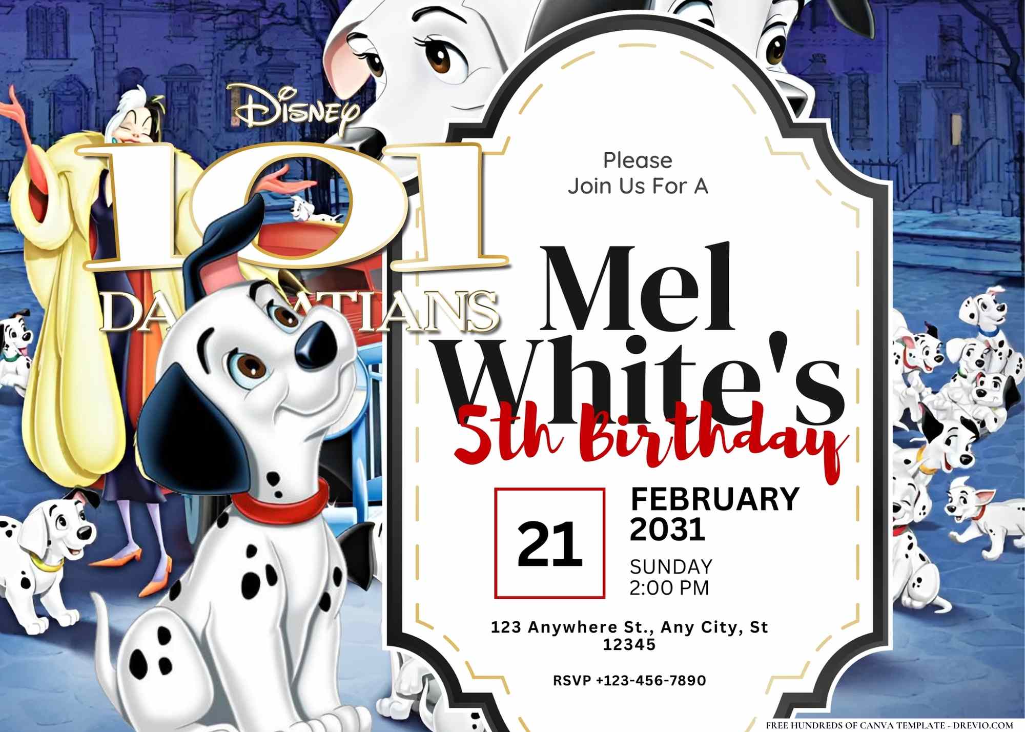 16+ 101 Dalmatians Birthday Invitation Templates