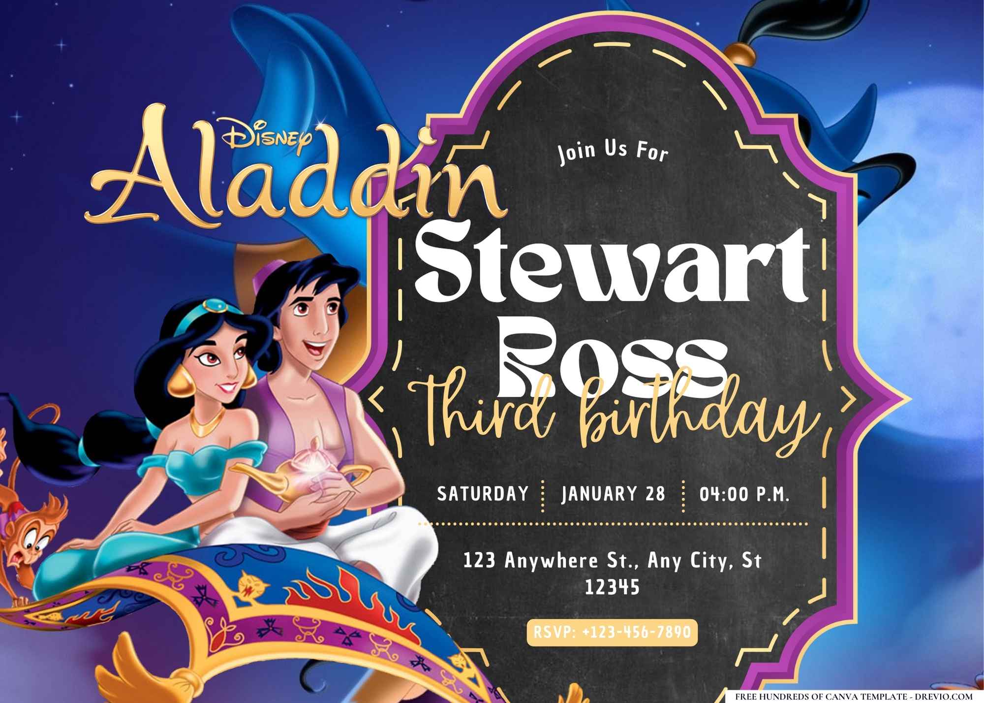 18+ Aladdin Birthday Invitation Templates