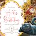 FREE Editable Alice Through the Looking Glass Birthday Invitation