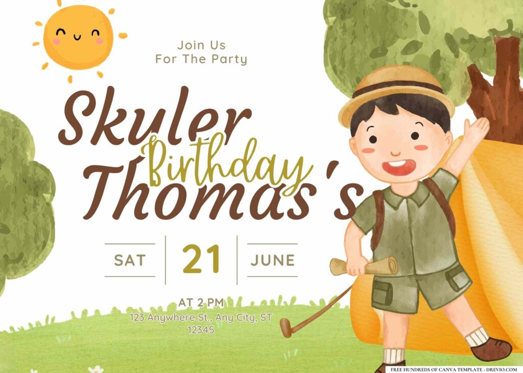 FREE Editable Around the World Birthday Invitation