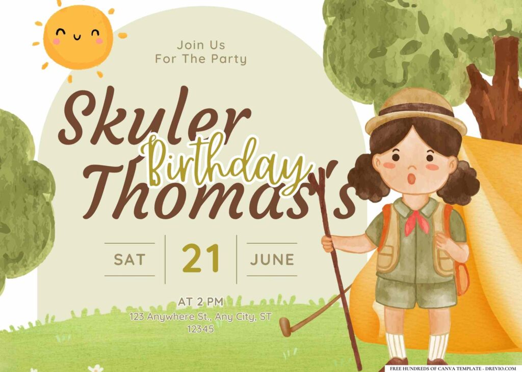 FREE Editable Around the World Birthday Invitation