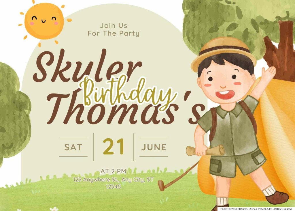FREE Editable Around the World Birthday Invitation