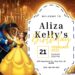 FREE Editable Beauty and the Beast Birthday Invitation