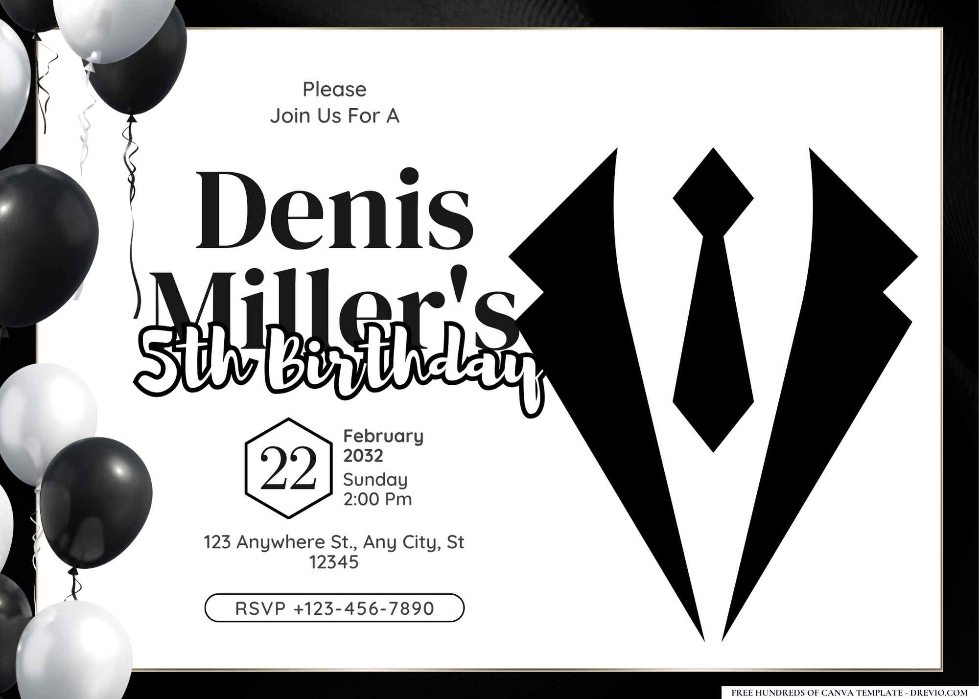 18+ Black Tie Birthday Invitation Templates