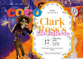 FREE Editable Coco Birthday Invitation