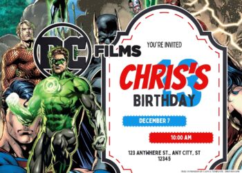 FREE Editable DC Birthday Invitation