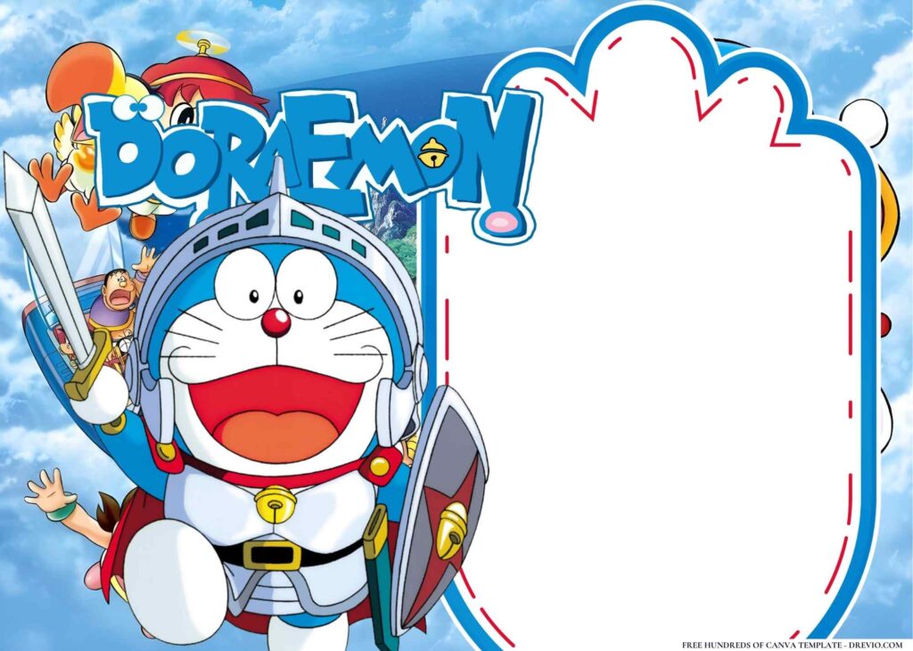 FREE Doraemon Birthday Canva Templates 2
