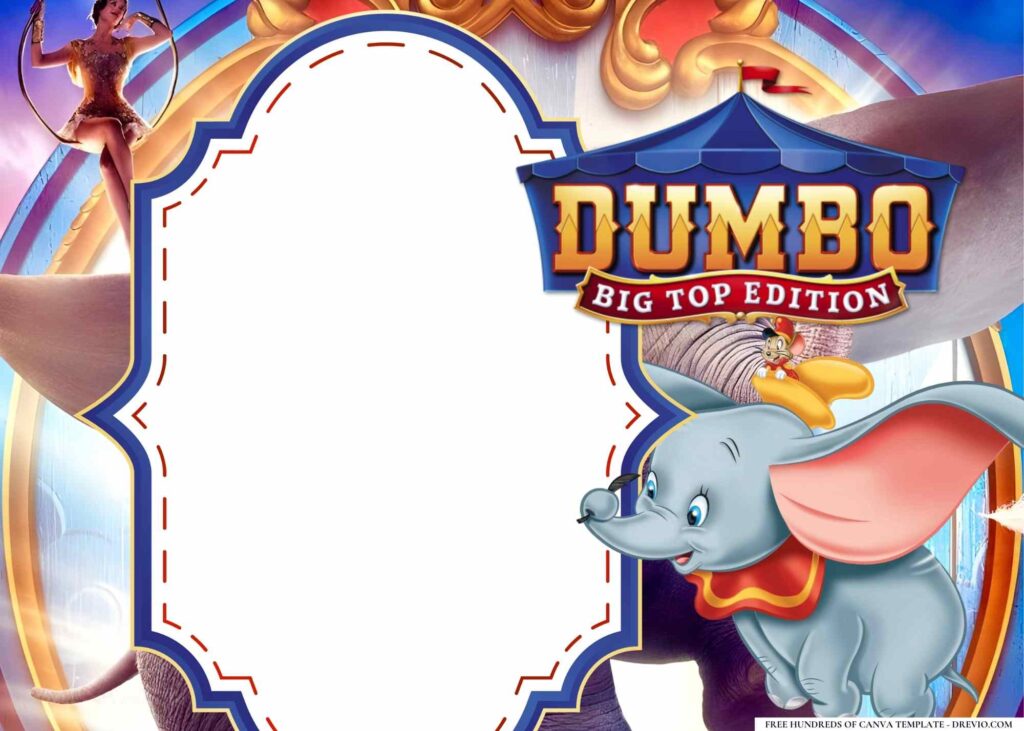 FREE Dumbo Birthday Canva Templates 14