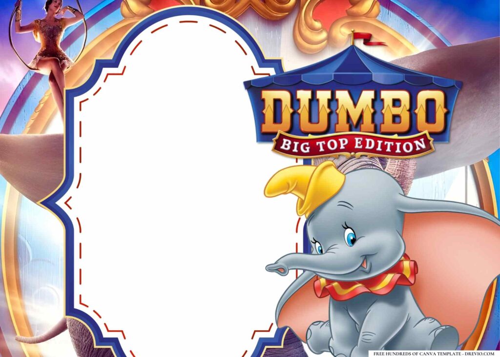 FREE Dumbo Birthday Canva Templates 6