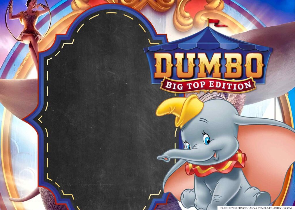 FREE Dumbo Birthday Canva Templates 8