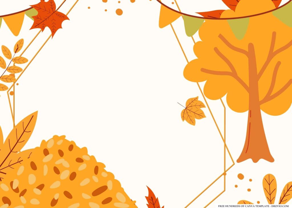 FREE Fall Harvest Birthday Canva Templates 10