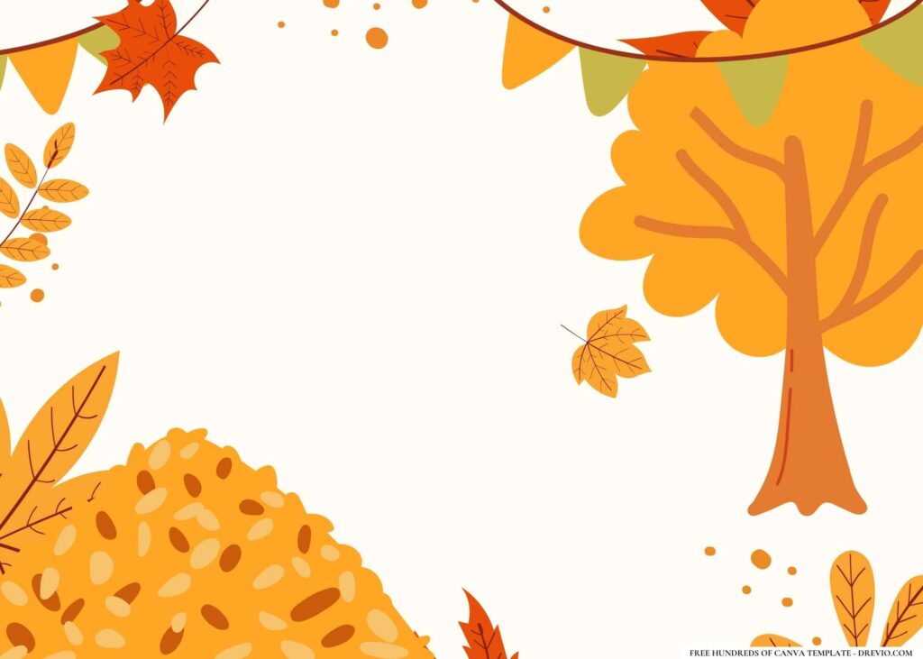 FREE Fall Harvest Birthday Canva Templates 12