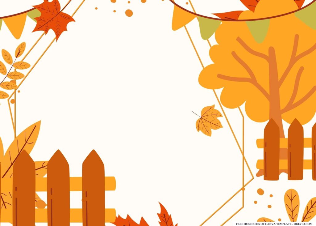 FREE Fall Harvest Birthday Canva Templates 14