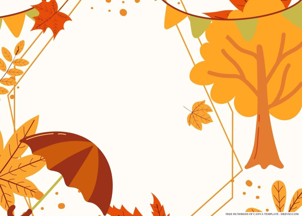 FREE Fall Harvest Birthday Canva Templates 18