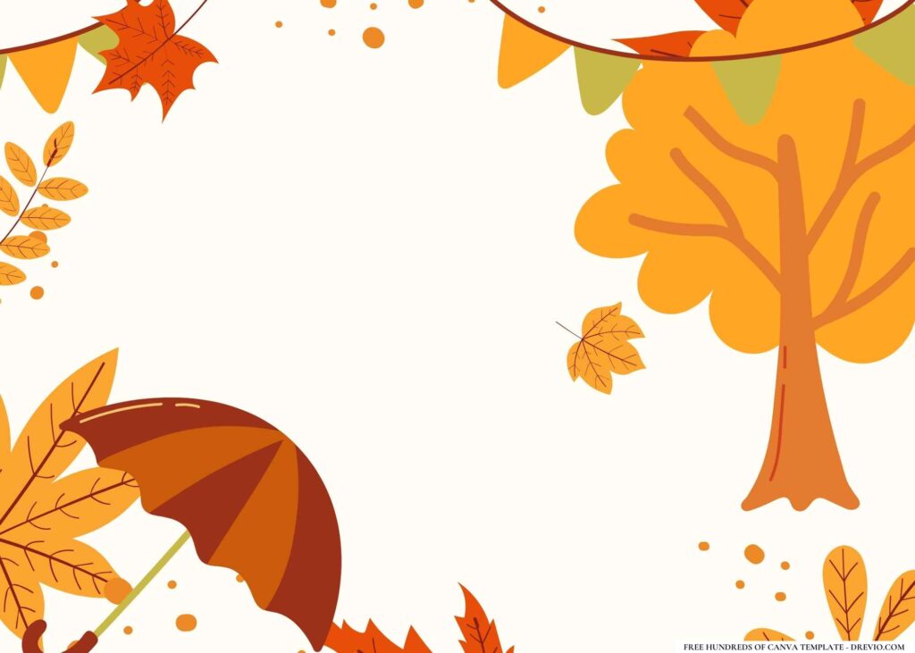 FREE Fall Harvest Birthday Canva Templates 20