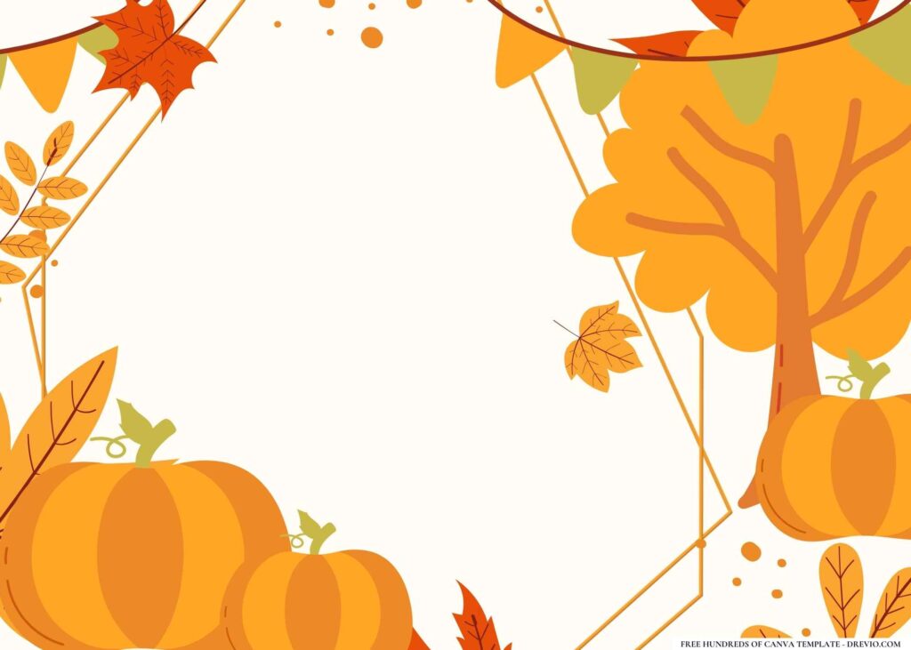 FREE Fall Harvest Birthday Canva Templates 22