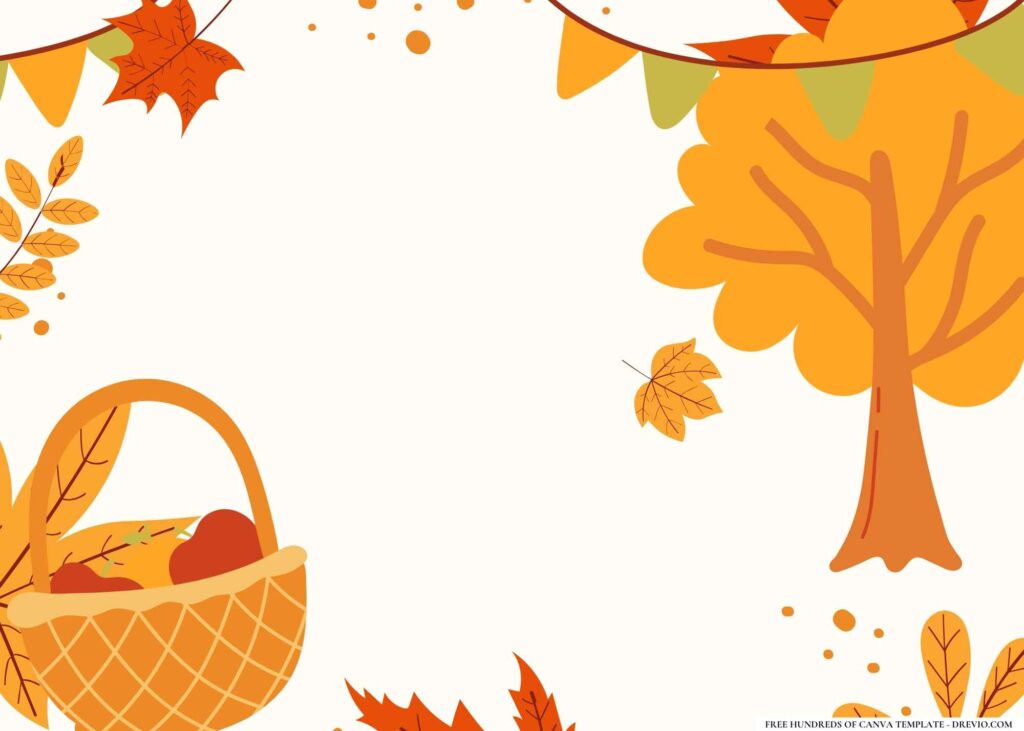 FREE Fall Harvest Birthday Canva Templates 4