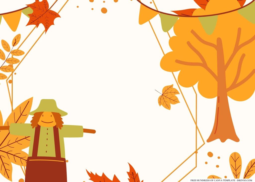 FREE Fall Harvest Birthday Canva Templates 6