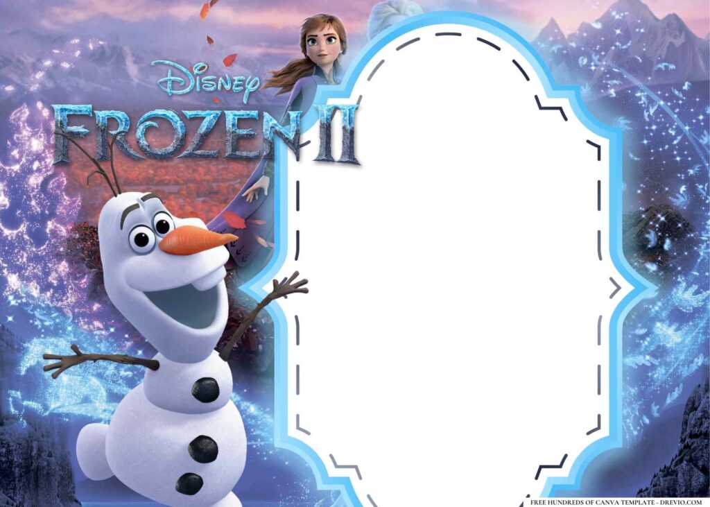 FREE Frozen II Birthday Canva Templates 10