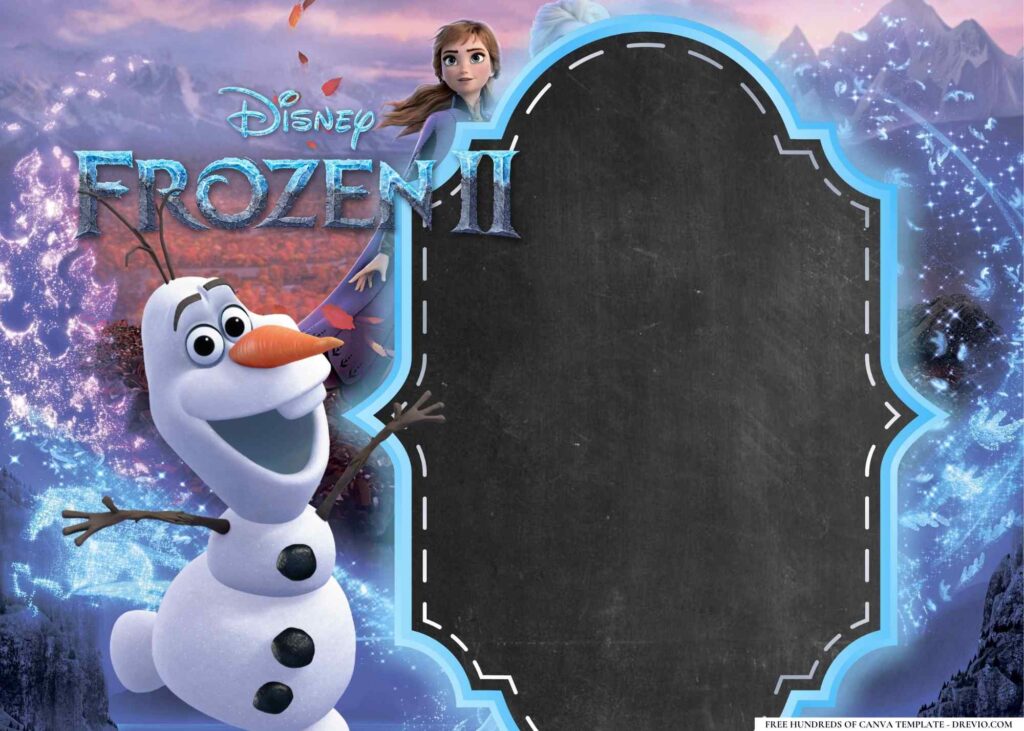 FREE Frozen II Birthday Canva Templates 12