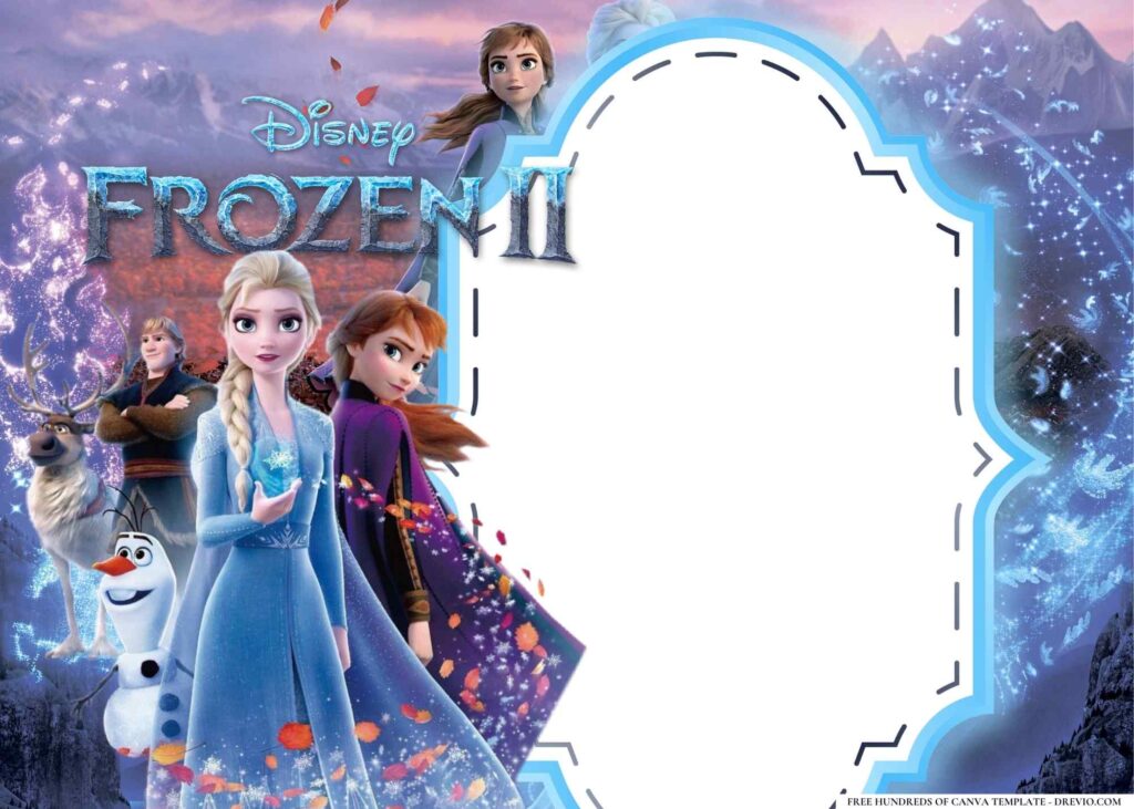 FREE Frozen II Birthday Canva Templates 14