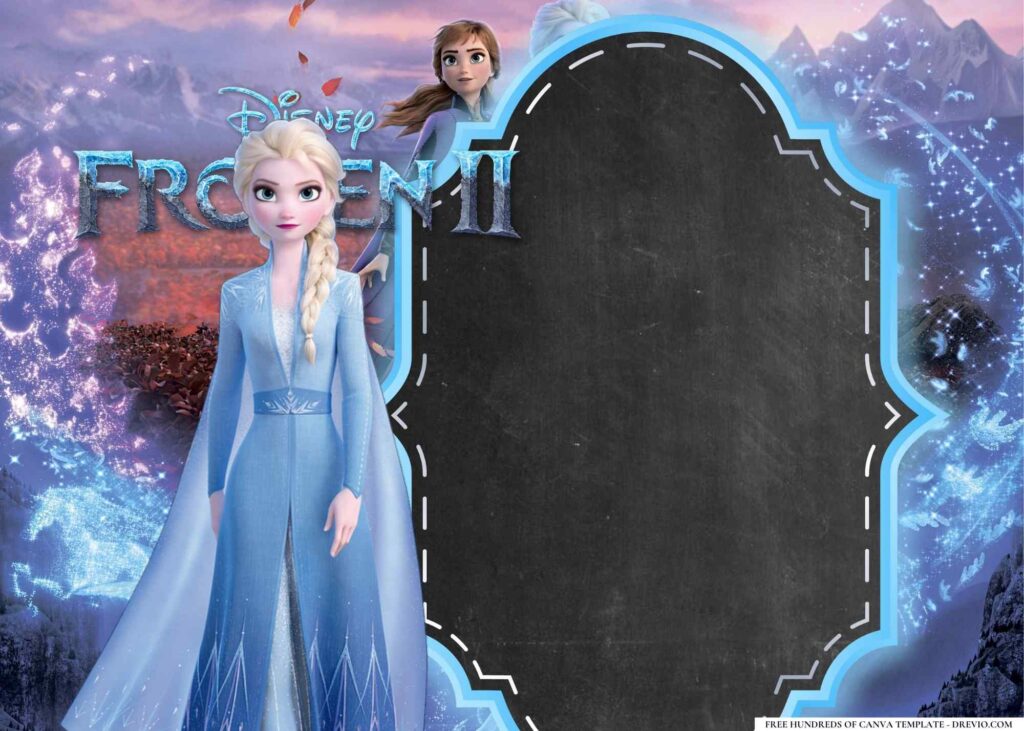 FREE Frozen II Birthday Canva Templates 8