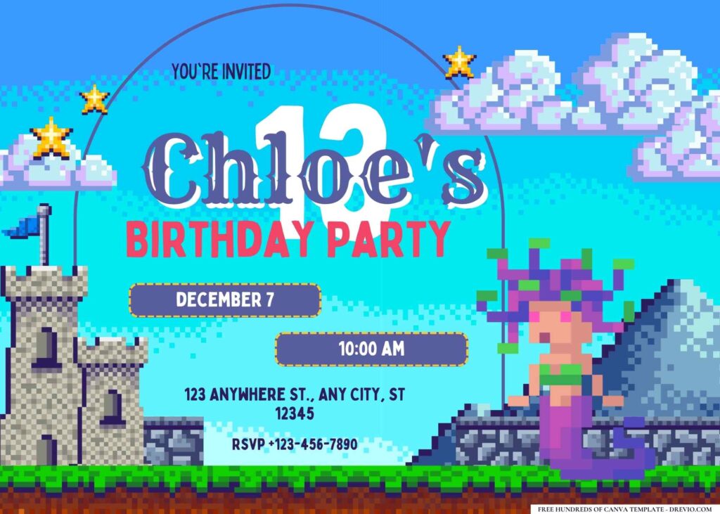 FREE Editable Gamer Birthday Invitation