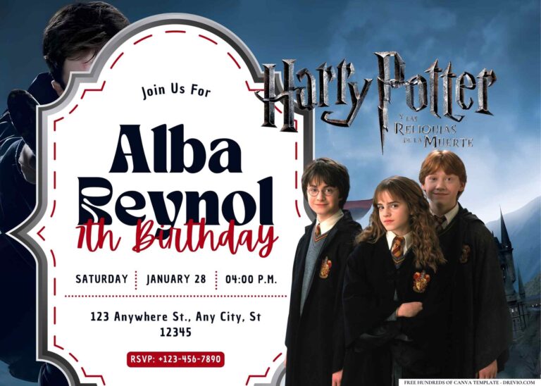 FREE Editable Harry Potter Birthday Invitation