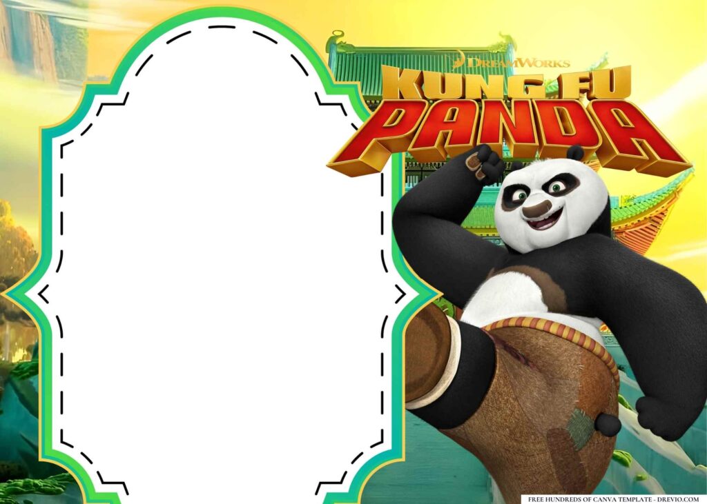 FREE Kung Fu Panda Birthday Canva Templates 14