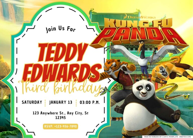 Kung Fu Panda Birthday Invitation