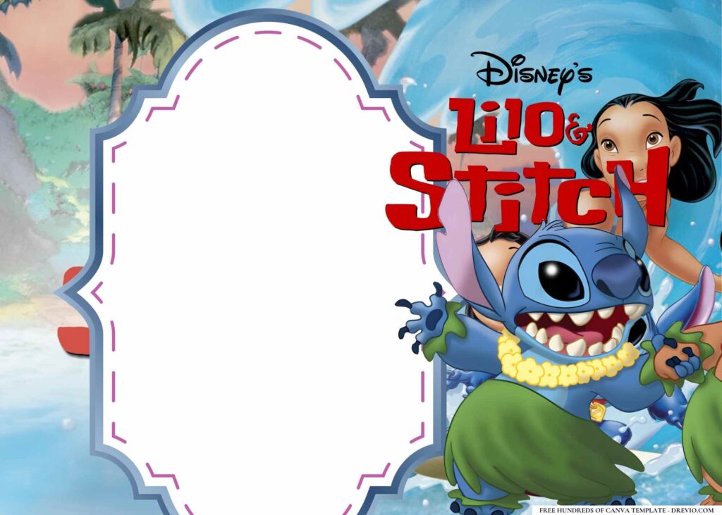 FREE Lilo Stitch Birthday Canva Templates 18