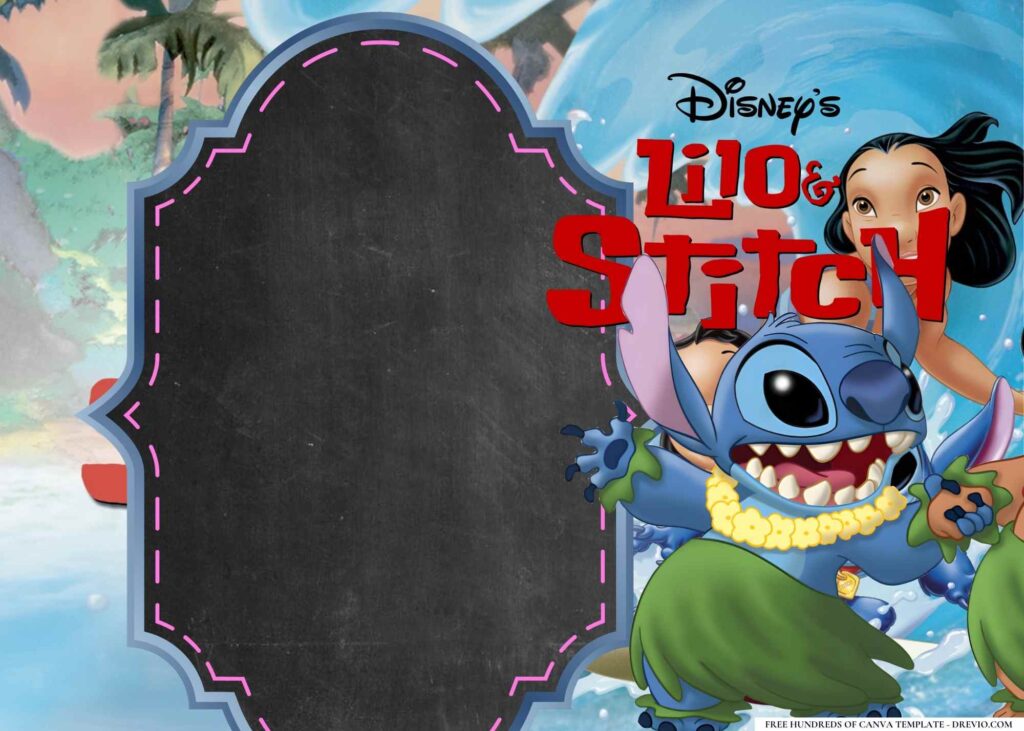 FREE Lilo Stitch Birthday Canva Templates 20