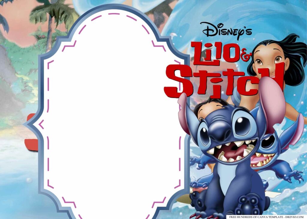 FREE Lilo Stitch Birthday Canva Templates 6