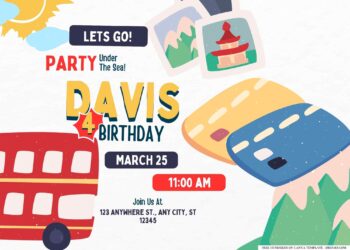 FREE Editable London Birthday Invitation